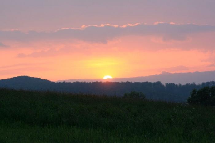 Sonnenuntergang im Weserbergland